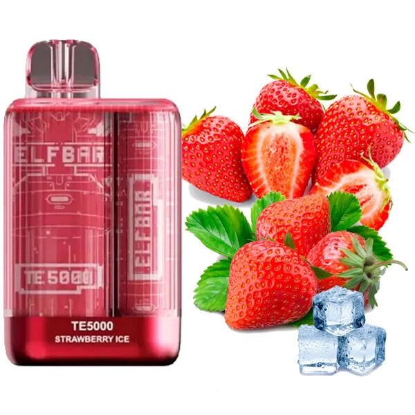Elf Bar - Pod Descartável - TE 5000 - 5000 puffs - Strawberry Ice - 50mg/mL