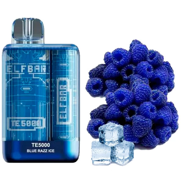 Elf Bar - Pod Descartável - TE 5000 - 5000 puffs - Blue Razz Ice - 50mg/mL